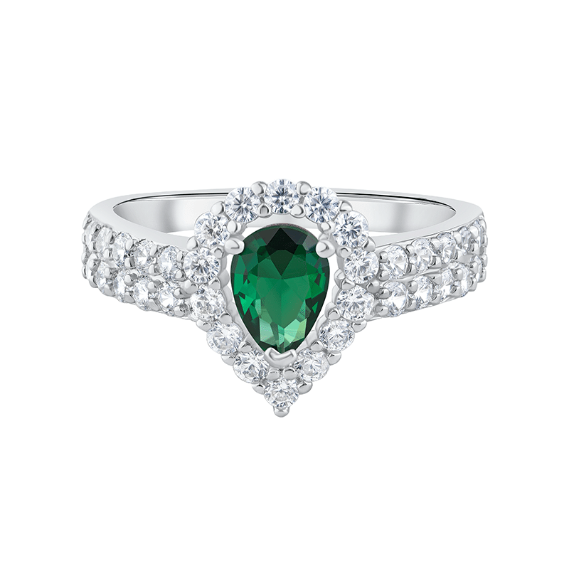 2 Cttw Pear Shape Pave Trim Band