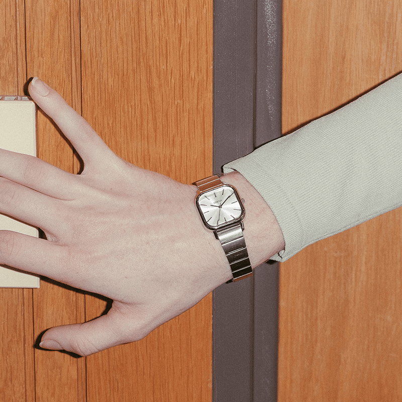 BREDA 'Esther' Silver and Metal Bracelet Watch