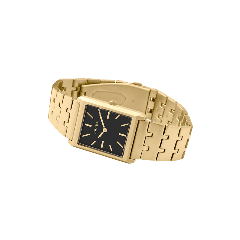 BREDA 'Virgil' Gold and Metal Bracelet Watch