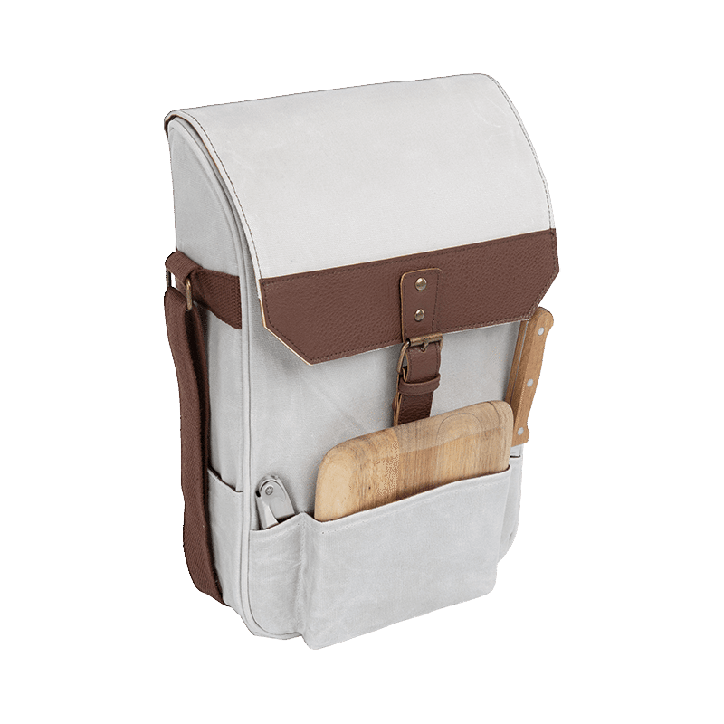 2 Bottle Insulated Wine Bag with Cheese Board & Knife Set