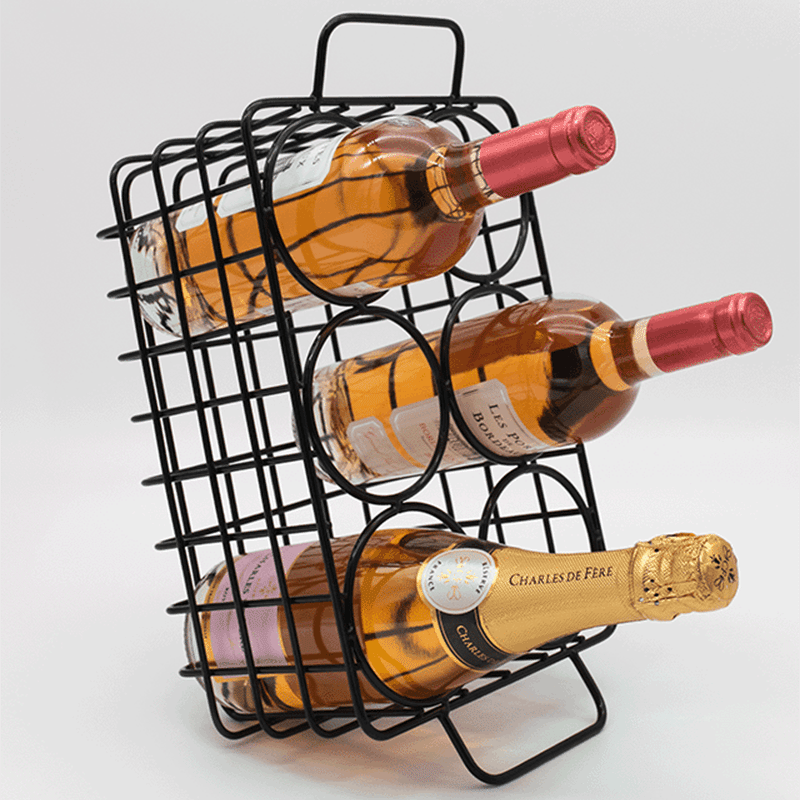 Matte Black Wine Rack (Crate Style)
