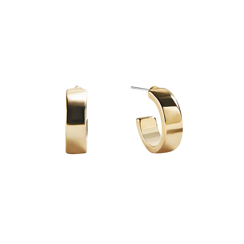 Hoop and Heart Stud Set of 2 Earrings
