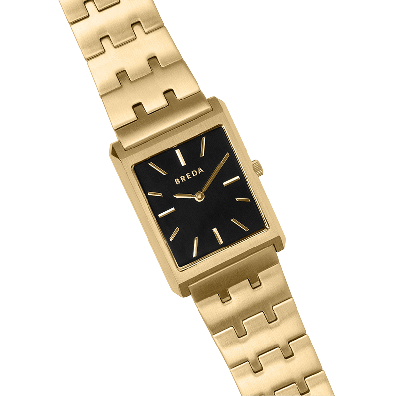 BREDA 'Virgil' Gold and Metal Bracelet Watch