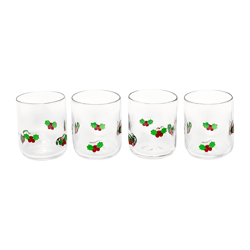 Holly Icon Glass Set Of 4