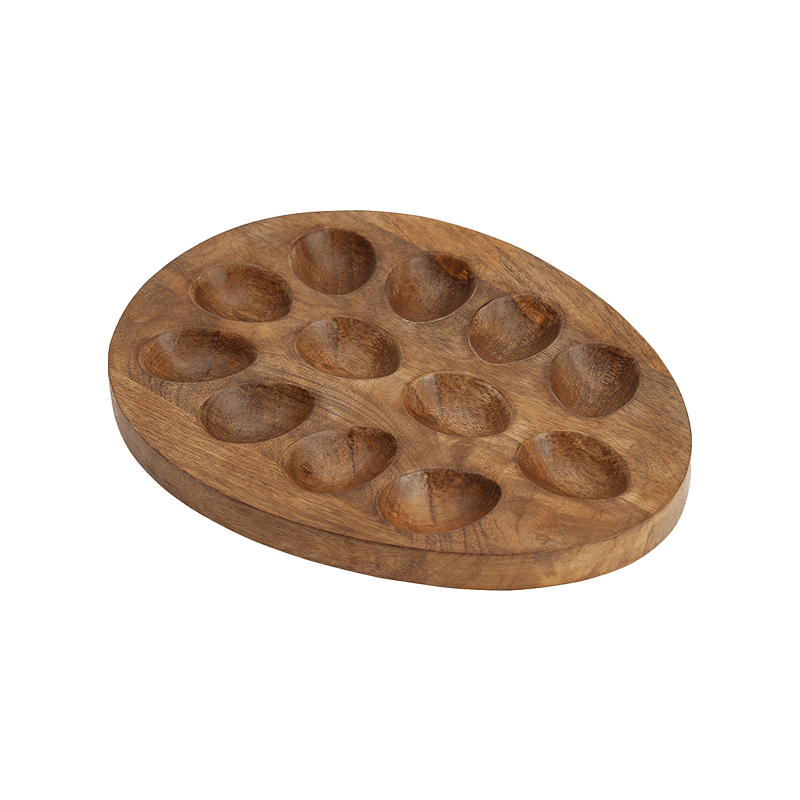 Oval Mango Wood Egg Tray