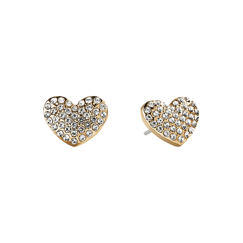 Hoop and Heart Stud Set of 2 Earrings