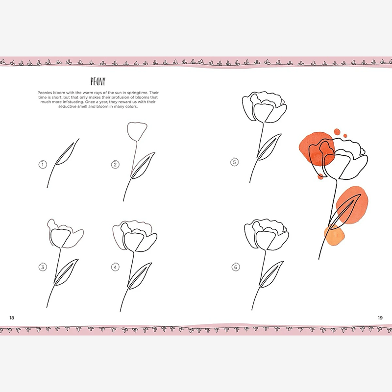 One-Line Drawing: Learn to Draw Florals, Portraits, and More Using a Single Line (15-Minute Drawing)