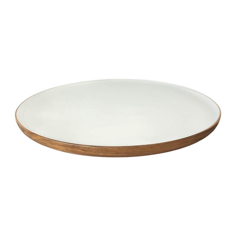 Wood + White Collection Acacia Wood 16" Lazy Susan