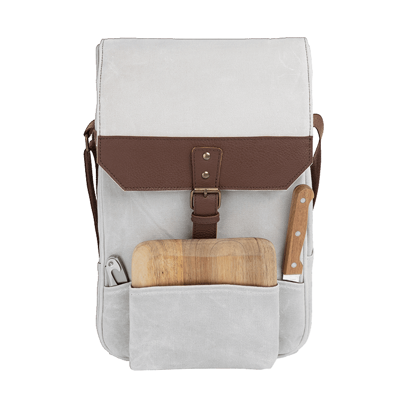 2 Bottle Insulated Wine Bag with Cheese Board & Knife Set