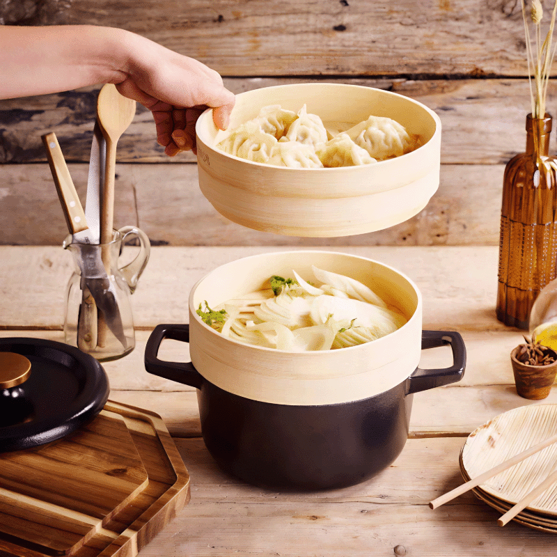 Nori Cast Iron Cocotte with Steamer