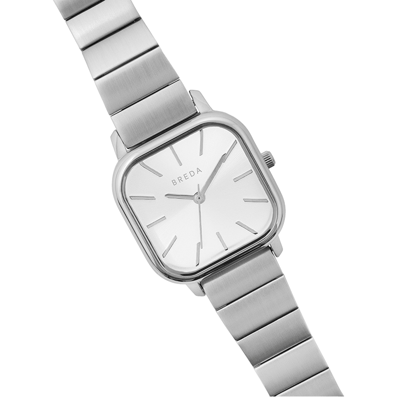 BREDA 'Esther' Silver and Metal Bracelet Watch