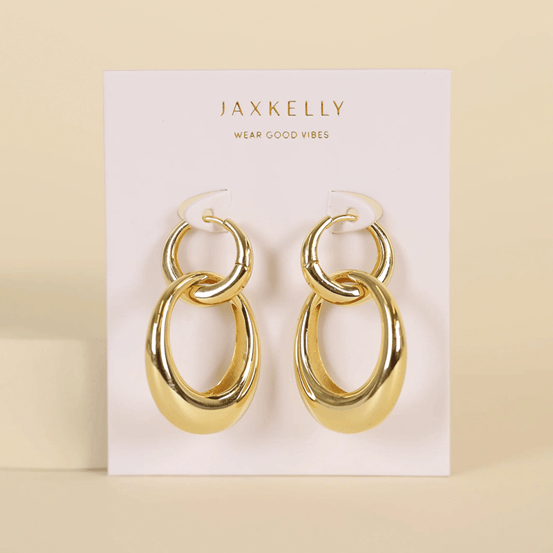 Gold Hoop Coupled Earrings