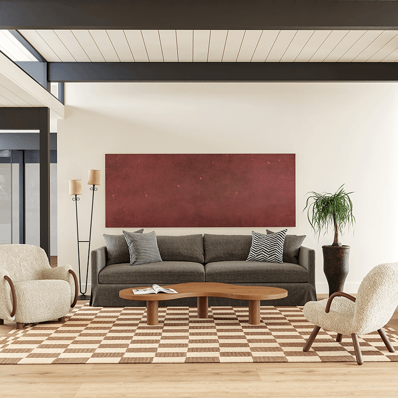 Kai Checkerboard Wool Area Rug