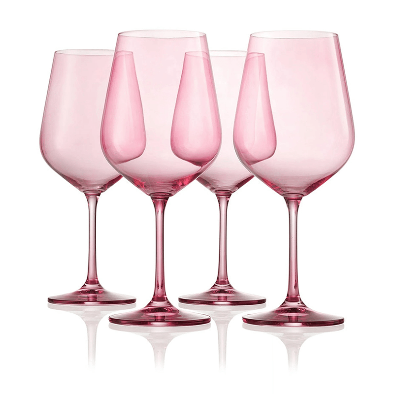 Rose Red Wine Glasses (Set of 4)