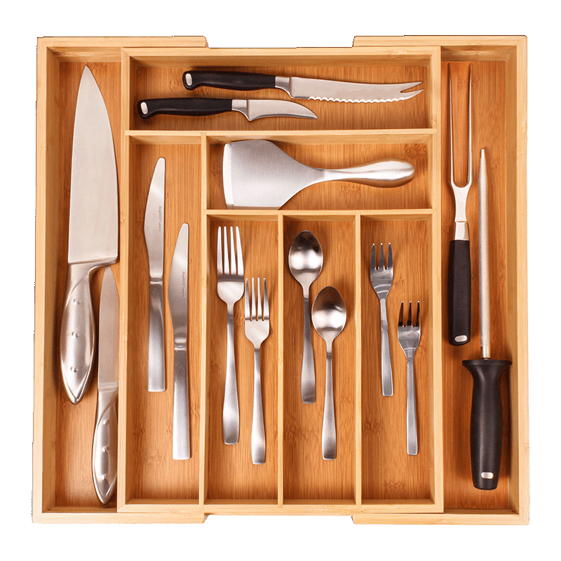 Expanding 8-Slot Flatware Organizer