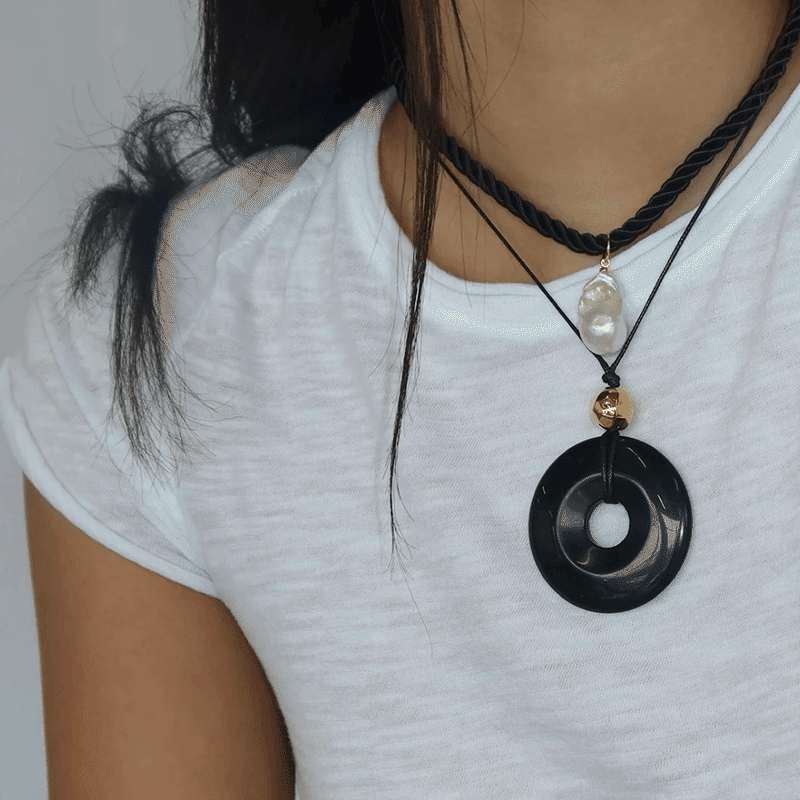 Corsica Necklace in Black