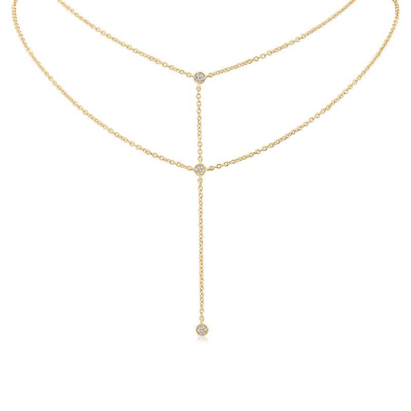 Cz Flexi Tennis Necklace W/Pave Scatter Charm