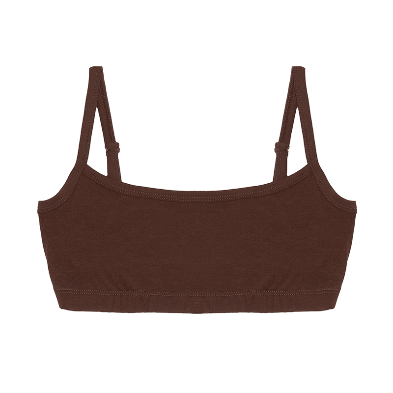 Cotton Stretch Scoop Bralette