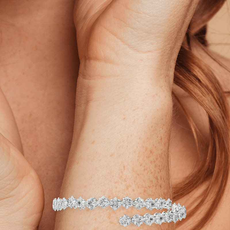 10 Cttw Princess Cz Stretch Bracelet