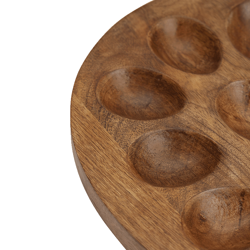 Oval Mango Wood Egg Tray