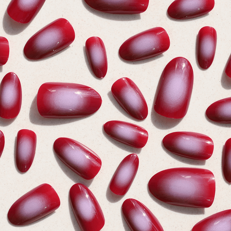 Burgundy Aura Nails Press On Nails