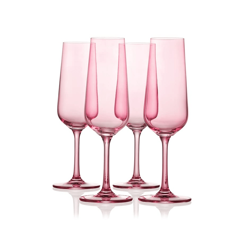 Rose Champagne Flutes (Set of 4)