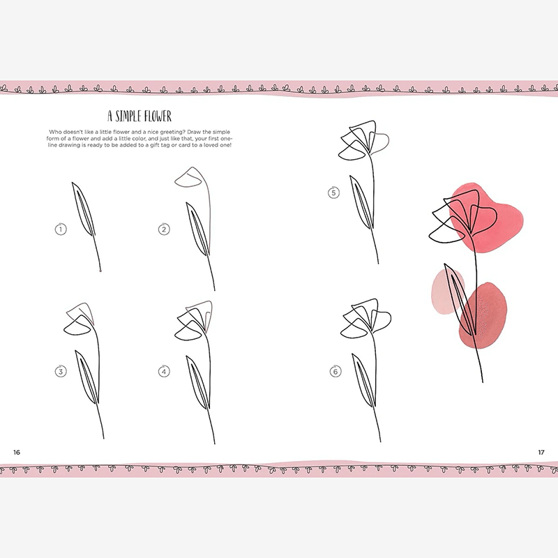 One-Line Drawing: Learn to Draw Florals, Portraits, and More Using a Single Line (15-Minute Drawing)