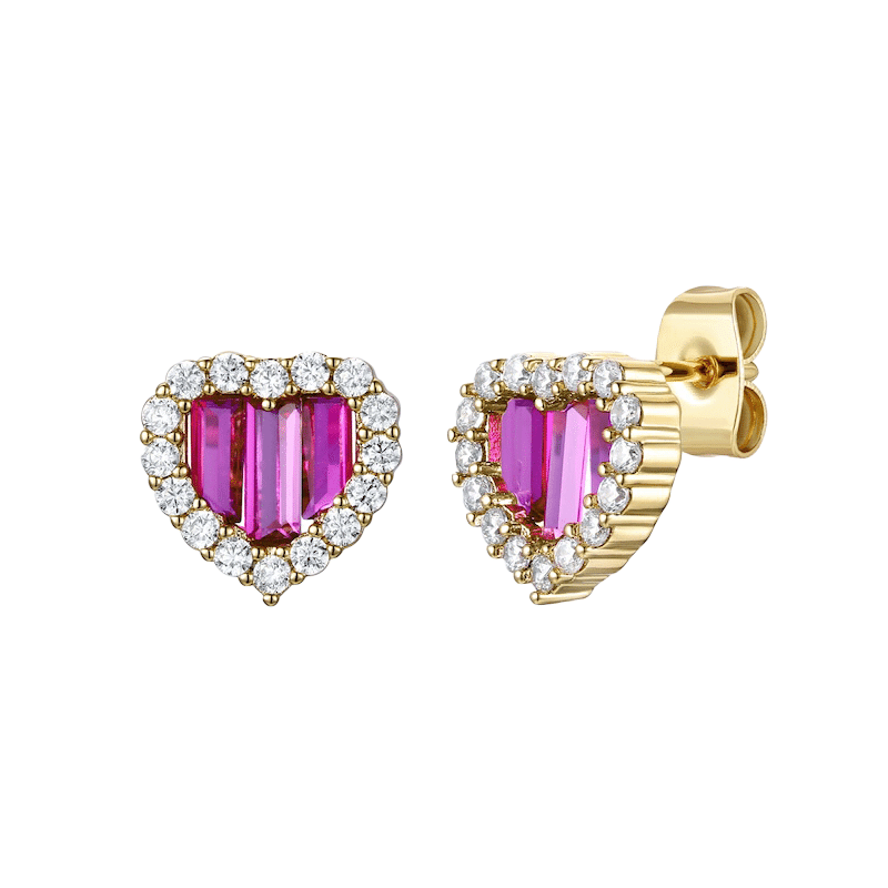 Gold Plated Heart Earrings
