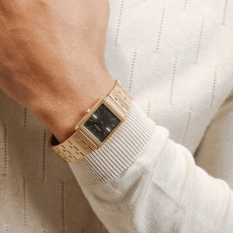 BREDA 'Virgil' Gold and Metal Bracelet Watch