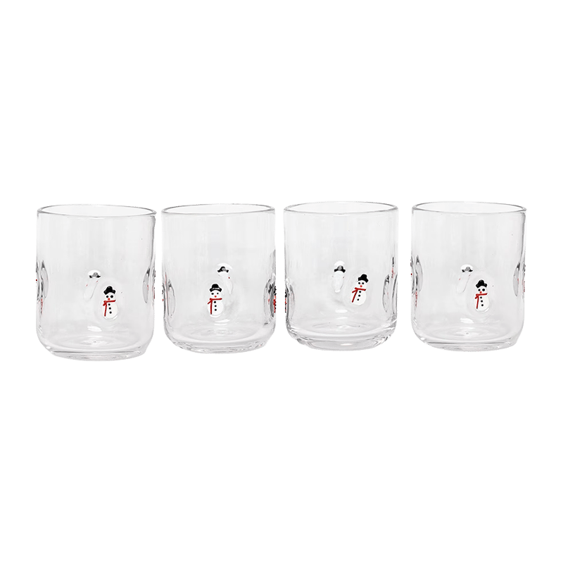 Picture of Snowman Icon Glass Set Of 4