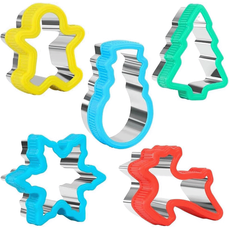 5 Piece Christmas Cookie Cutter Set