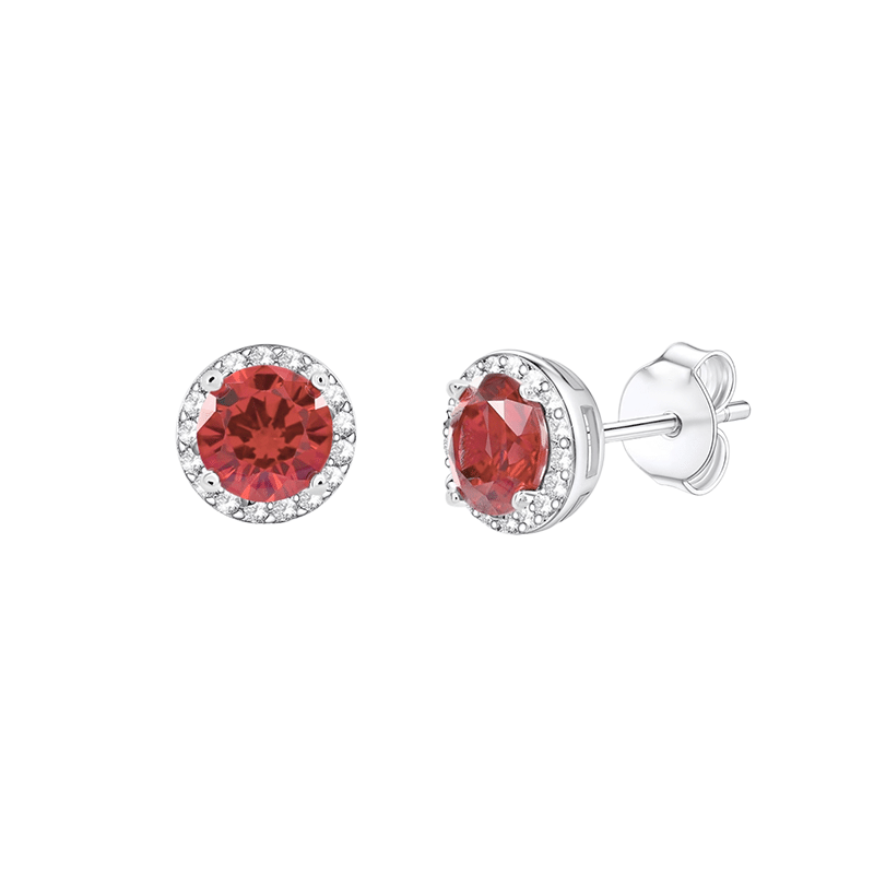 Sterling Silver Halo Earrings