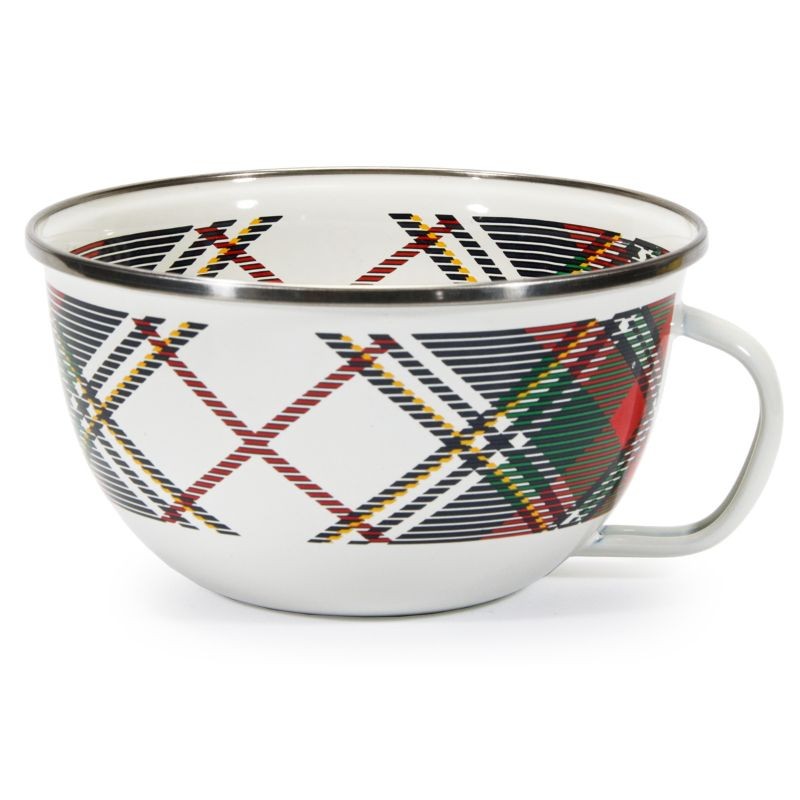 Set Of 4 Highland Plaid Sharing Bowls