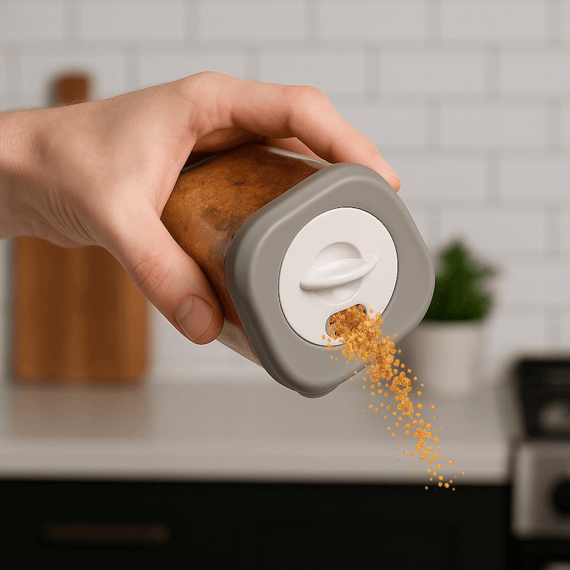 Spice Container with Easy Pour Shaker (2 Pack)