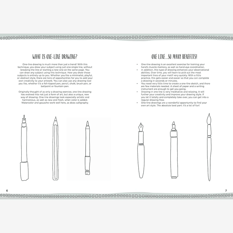 One-Line Drawing: Learn to Draw Florals, Portraits, and More Using a Single Line (15-Minute Drawing)