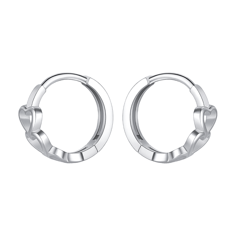 Heart Huggie Earrings