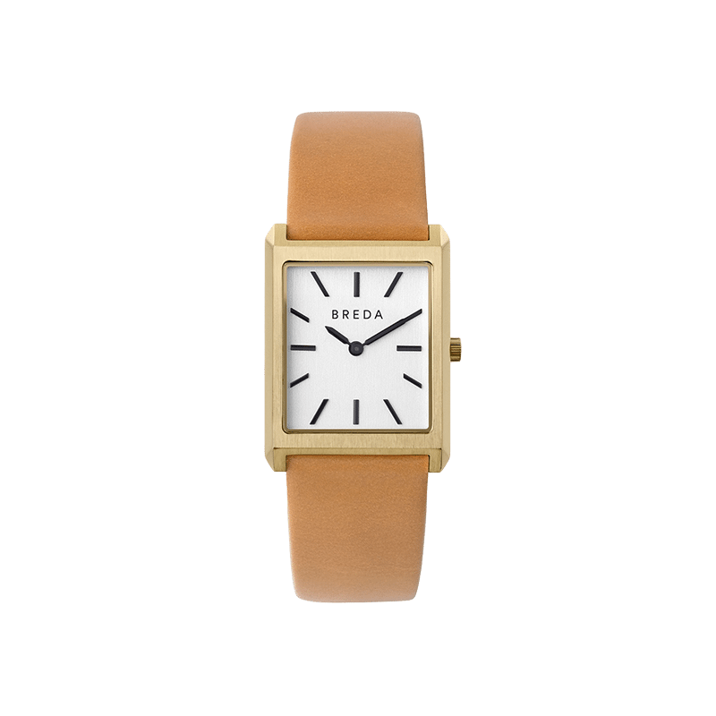 BREDA 'Virgil' Leather Band Watch