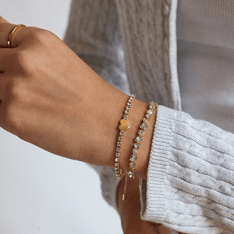 Tennis Pull Tie Bracelet Set of 2