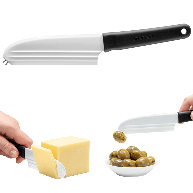 Knibble Lite - Black - Cheese Knife Fork Nibble
