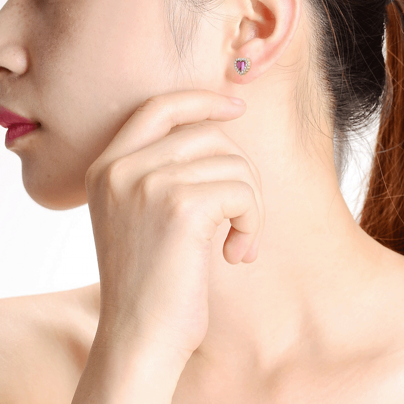 Gold Plated Heart Earrings