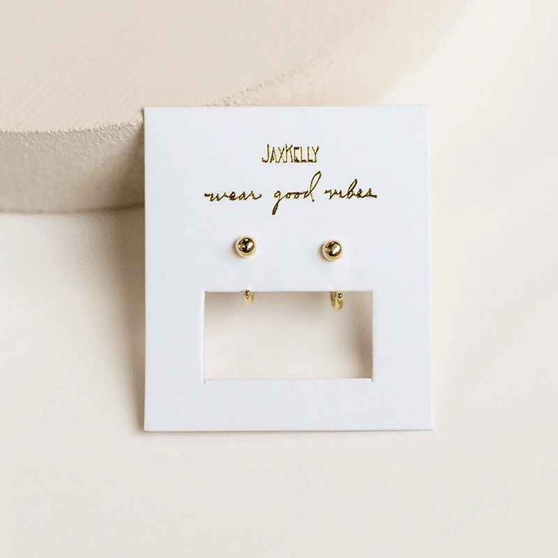 Huggies Gold Sphere Earrings