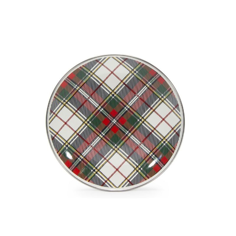 Set Of 4 Highland Plaid Sandwich Plates