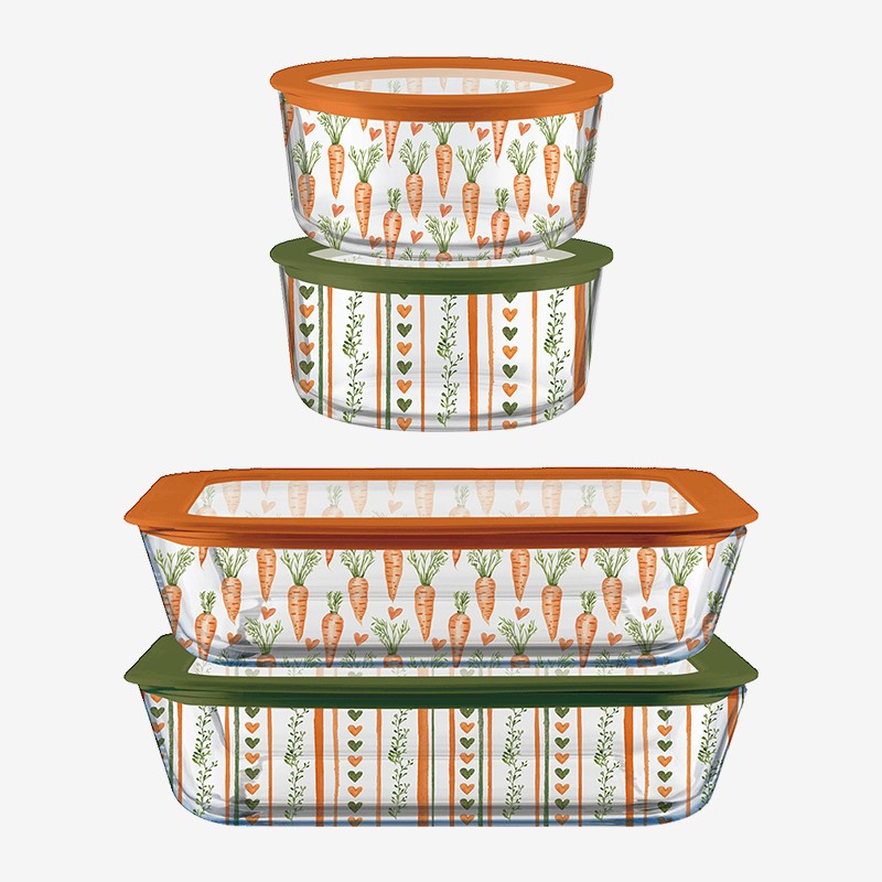Carrot Print Container Duo