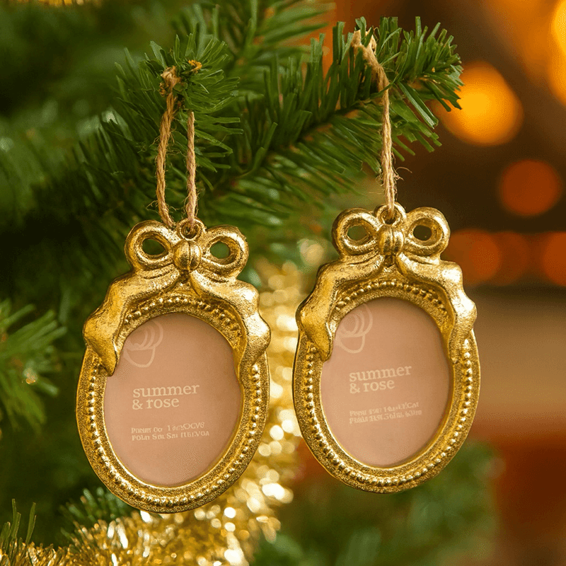 Ornament Picture Frame - Small Oval Shape (set of 2)