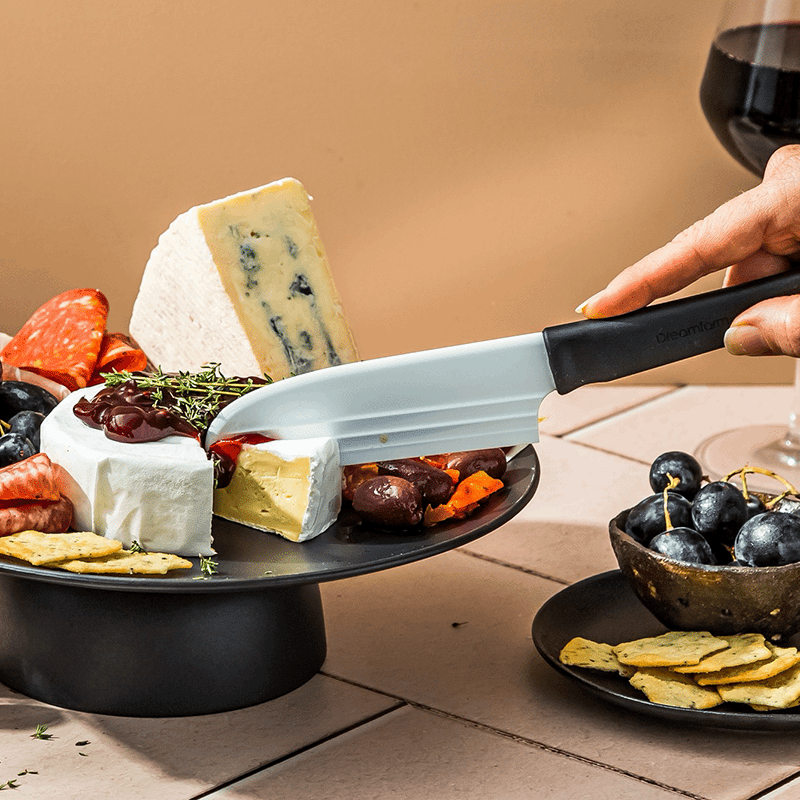 Knibble Lite - Black - Cheese Knife Fork Nibble