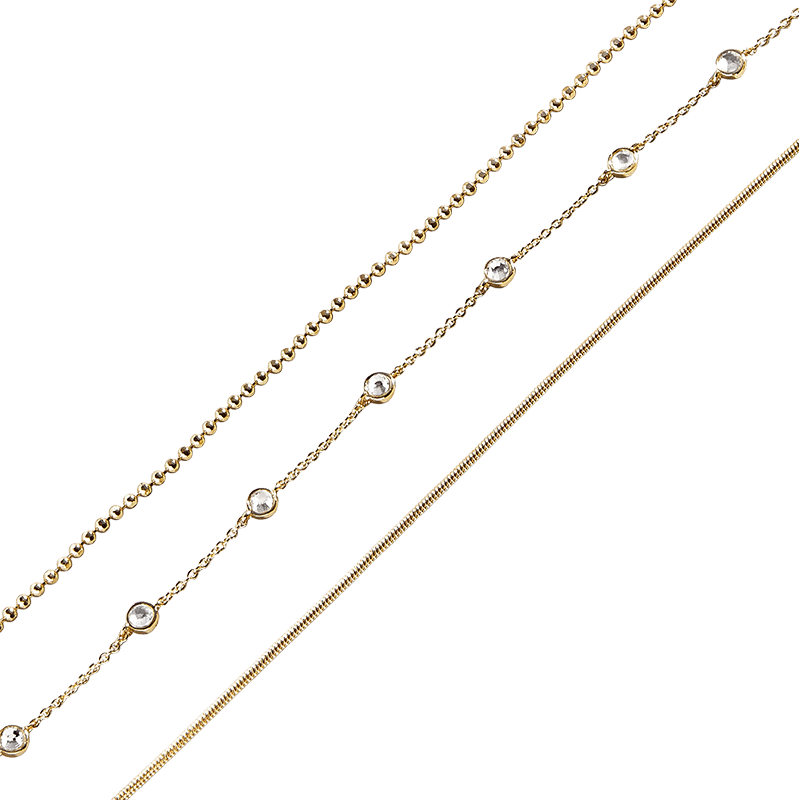 Gold and Stone Prelayered Necklace