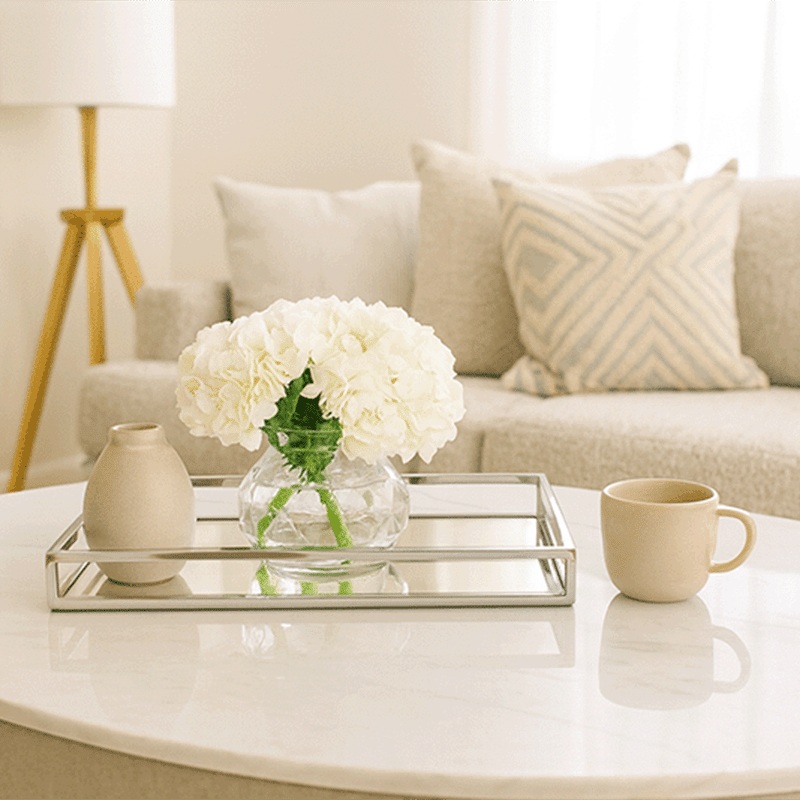 12" Nickel Square Tray