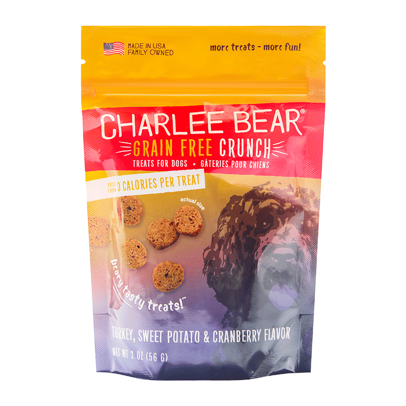 Charlee Bear Turkey, Sweet Potato & Cranberry Crunch Dog Treats, 2 Oz 