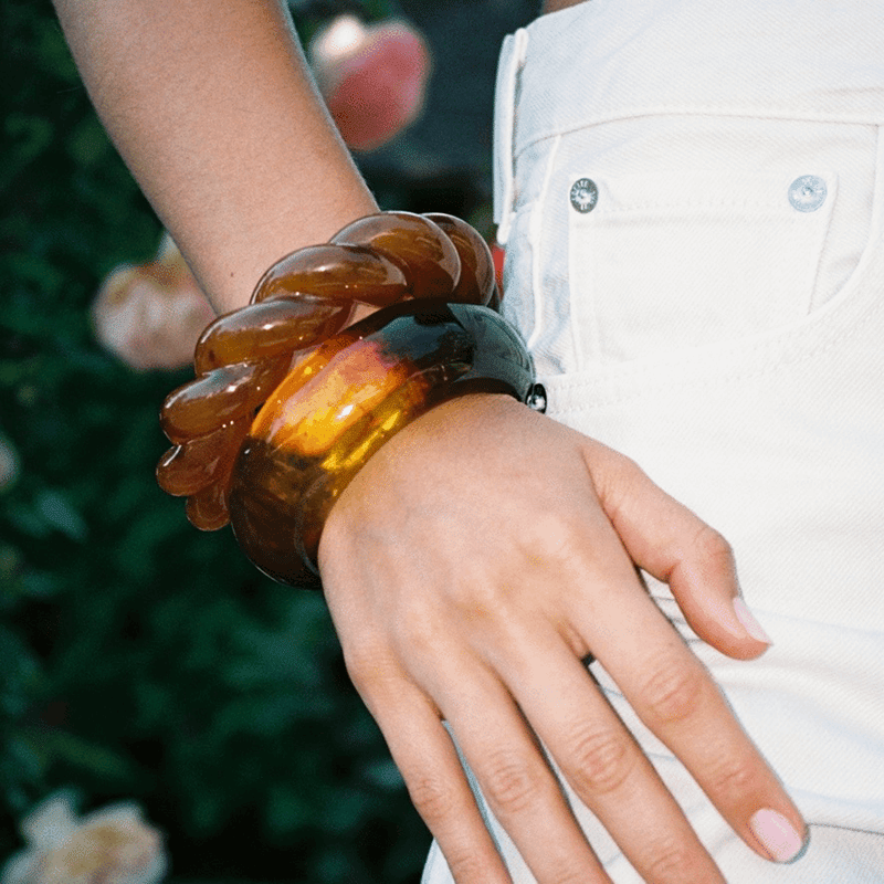 Espresso Bangle Bracelet
