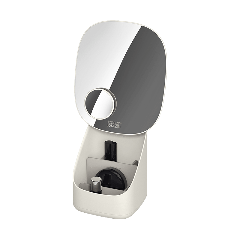 Viva Pedestal Mirror with Beauty Organizer